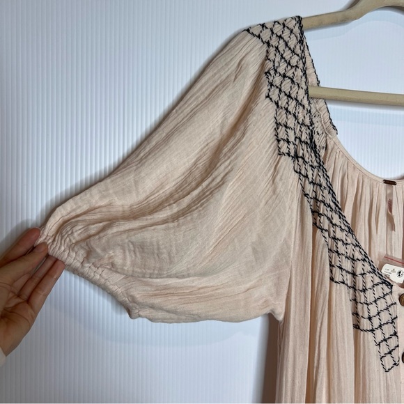 FREE PEOPLE Sunday Stroll Maxi Dress in Ivory Combo. Size Medium - Picture 8 of 16